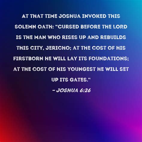 joshua's curse on jericho.